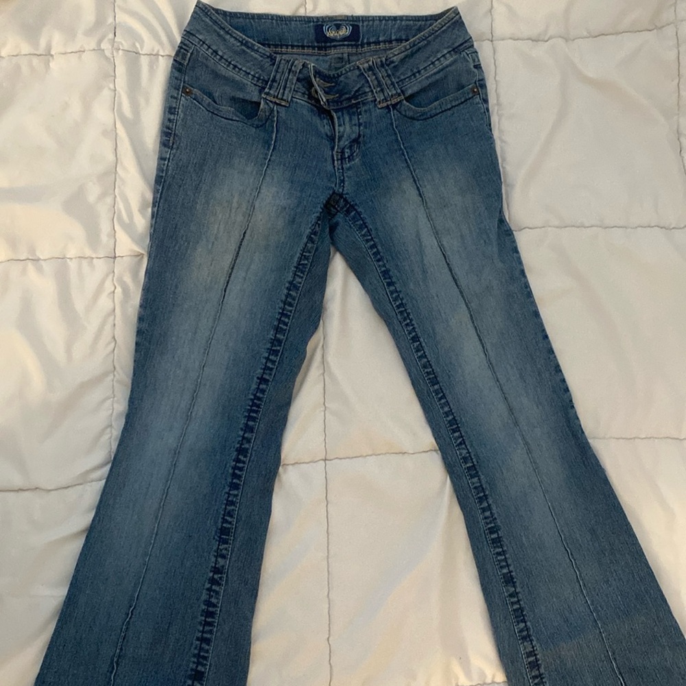 Y2k Angel Low Rise Flare Jeans